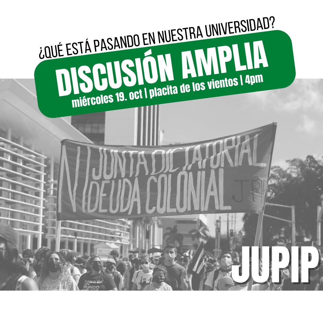 gabrielcasalpr's tweet photo. Este miércoles a las 4pm en la Placita de los Vientos (Esc. trabajo social UPRRP) vamos a estar hablando sobre los recortes a la UPR, la matrícula, la condición de nuestras instalaciones y que el estudiantado puede hacer al respecto. ¡Llégale! https://t.co/xljULKTkBB