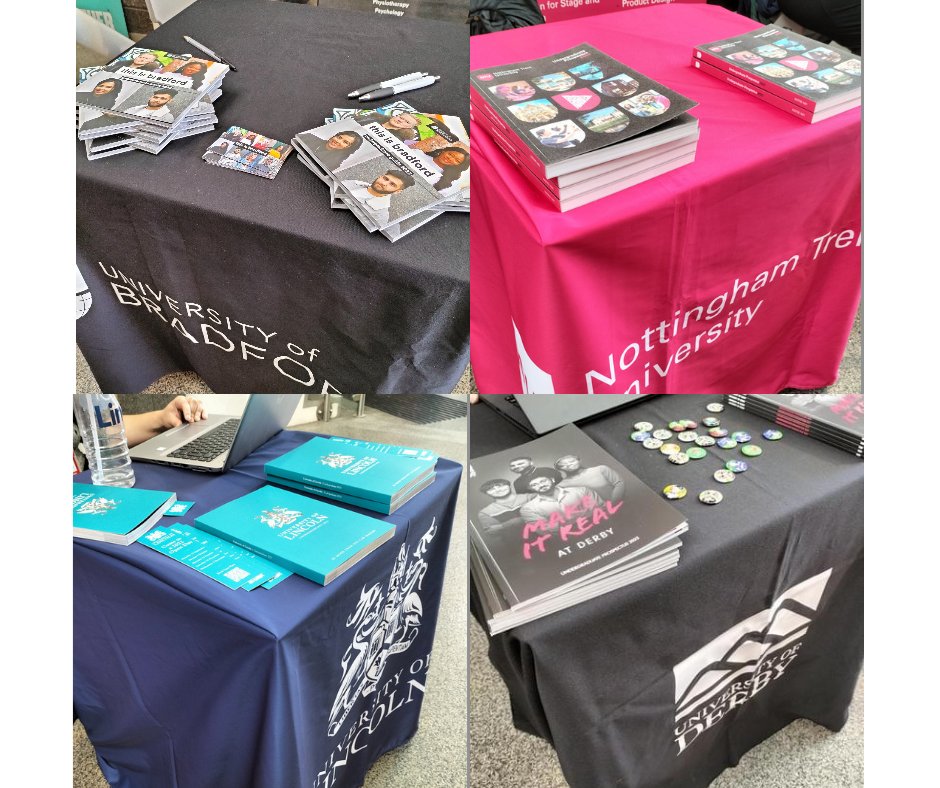 SheffcolCareers's tweet photo. First day of #HEWeek done! Did you see @UniofBradford @DerbyUni @unilincoln @TrentUni @HeppSYplus at City/Olive Grove campus today? ๐ @sheffcol #gofurther https://t.co/byv18zsQeg