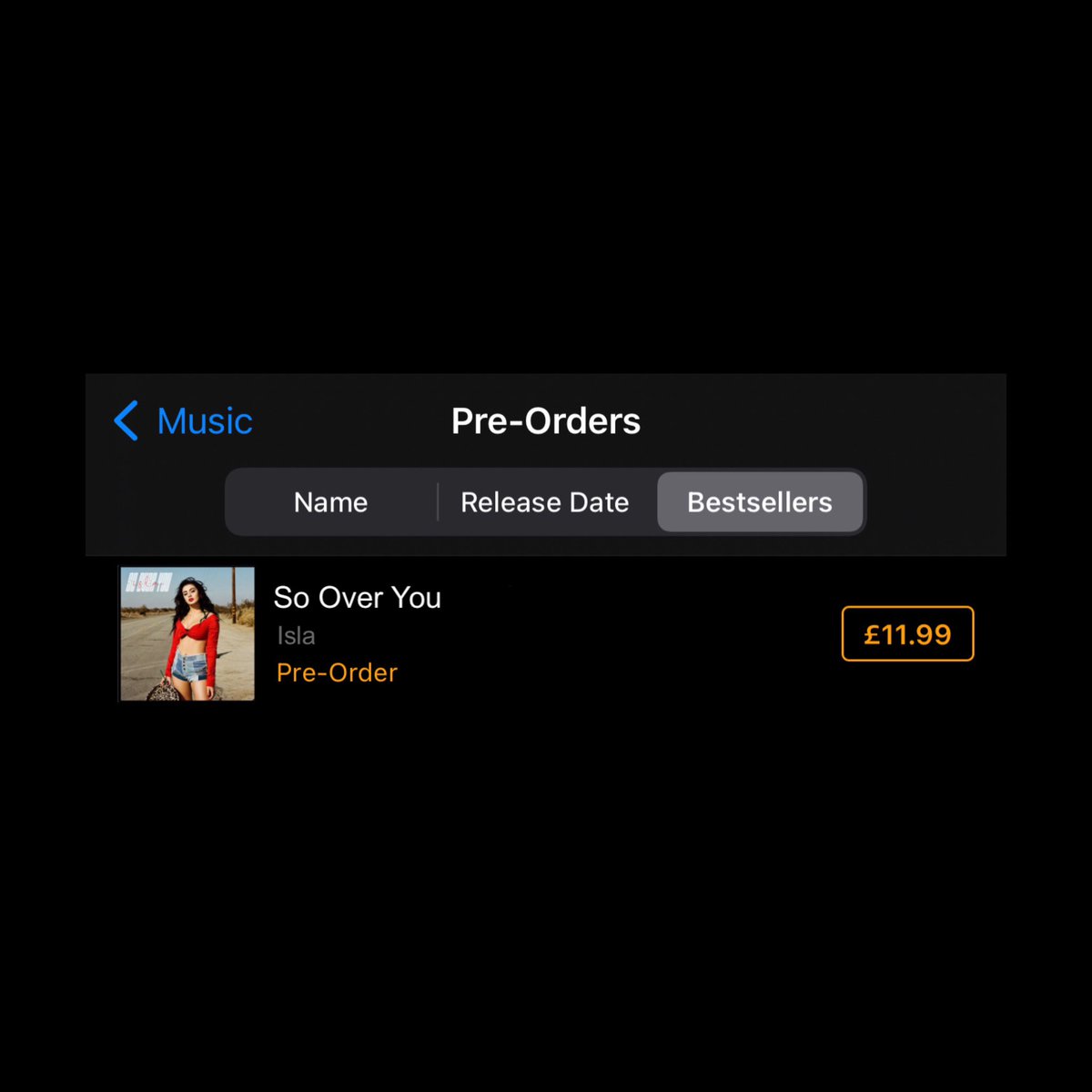 jasleenegon's tweet photo. #SoOverYou has reached #1 on BOTH the US and UK iTunes chart, among 20 other countries in less than 24 hours! So grateful for all the fans who are showing up and pre-ordering! 4 more days to go. https://t.co/cUyeBMVYxC
