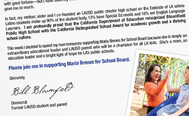 dsa_losangeles's tweet photo. Of the $5.9 million raised so far in this race so far, $4.4 million has been for for Maria Brenes.

She's received major donations from billionaires like Netflix CEO Reed Hastings and real-estate mogul and charter school advocate Bill Bloomfield. https://t.co/cDIYUwgKT0