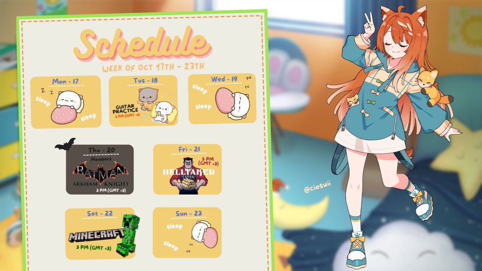 NeoSparkles's tweet photo. ✨this week's schedule ✨

#NeoSparklez 🦊 
#SparklezLive ✨
#SparklezMemes 
#SparklezGallery 

art by @ciosuii! https://t.co/QkgpzXbZVw