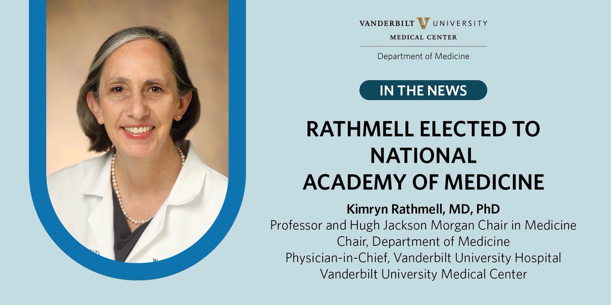 Congrats to our Chair, Dr. @KimrynRathmell, on her election to @theNAMedicine for “paving the way for new therapeutics” for basic science investigations of kidney cancer, and for the mentorship, recognition, and career advancement of physician-scientists. bit.ly/3s8hEVD