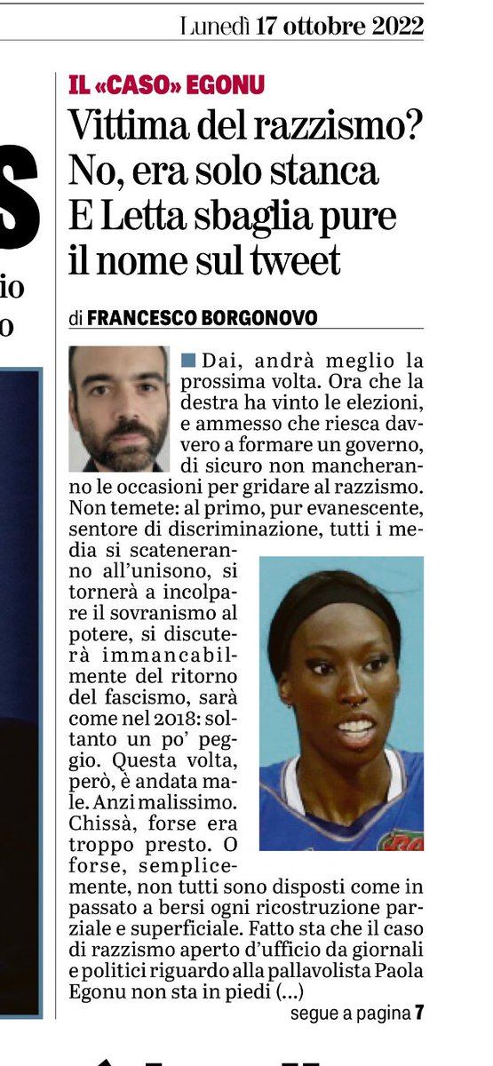 mementovape's tweet photo. @rulajebreal @paola_egonu Per chi volesse leggere l’articolo completo uscito su @LaVeritaWeb scritto da @franborgonovo …tanto furore per il nulla…Rula…😵‍💫 https://t.co/3ZpRI9n5DV