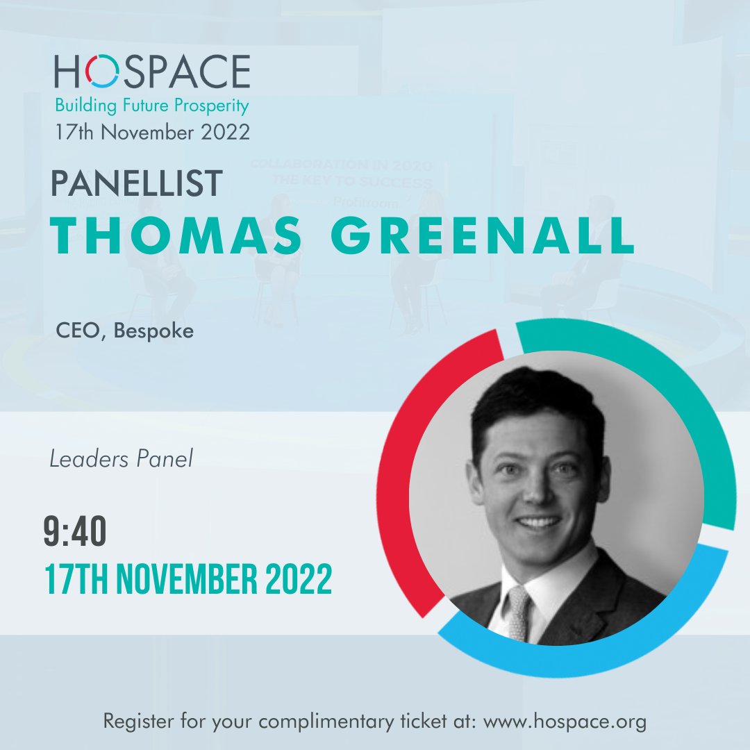 bespokehotels's tweet photo. Thomas Greenall, CEO of Bespoke Hotels, is going to be speaking on the Leaders Panel at HOSPACE this year!

Check out the programme and get your tickets here: https://t.co/LrD5sFhEo6

#HOSPACE #HOSPACE22 #Conference #Networking #Panel #Panelist #BespokeHotels https://t.co/p2ubJGy6Ti