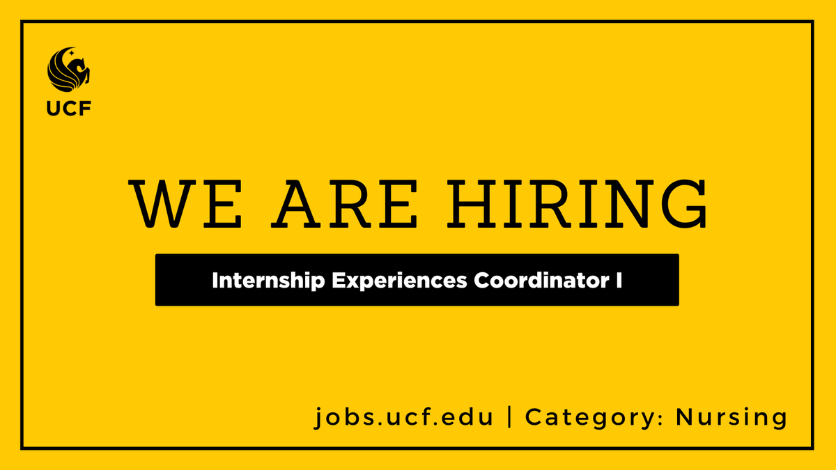 Join our team! We're #hiring Internship Experience Coordinators for undergraduate and graduate students 🩺 This position has been held previously by RNs and non-nurses. 

Anyone is welcome to apply by Oct. 26 👉 bit.ly/3eIFTGV

#HigherEdJobs #Nursing