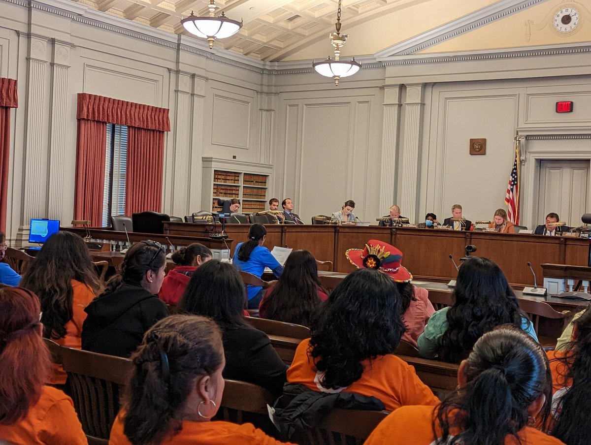 Hearing <a href="/adhikaar/">Adhikaar</a> member talk on need for more protection, transparency on our pay, and the need for the #NewJersey domestic workers bill of rights! (A822)