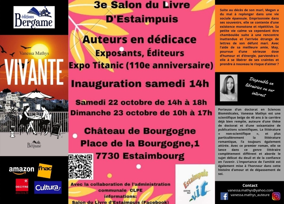 C'est ce weekend.
#salondulivre à Estaimpuis

#booklovers #bookaholic #salon #lecture #estaimpuis #auteur #vivante