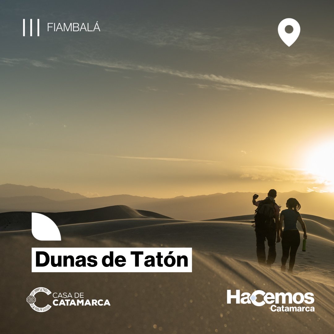 casacatamarca's tweet photo. 🏜 LAS INCREÍBLES DUNAS DE TATÓN
🔸 Ubicadas a 280 km de la ciudad #Capital, partiendo desde #Fiambalá por la #RP34 pasando por #Saujil y Medanitos, hasta llegar a Tatón.
Más: https://t.co/ES0fWj8Tj5 https://t.co/DqrsCqYhxr