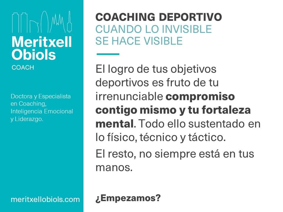 Compromiso y fortaleza mental son fundamentales en el logro de tus objetivos deportivos. 
Descubre cómo puedo ayudarte. 👍🏼
#coachingdeportivo #deporte #entrenamiento #entrenamientoinvisible  #entrenamientomental
👉🏼 meritxellobiols.com
