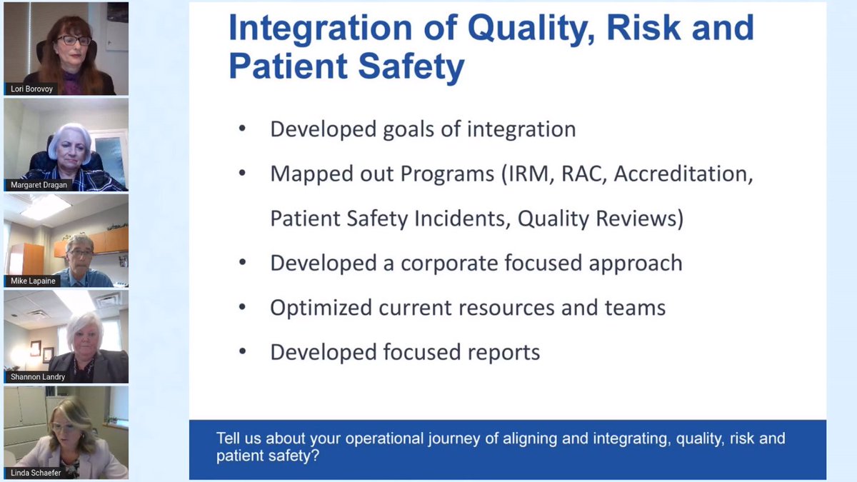 HIROCGROUP's tweet photo. Great presentation from @bluewaterhealth.
From a board perspective, an IRM program should:
- involve all levels of staff, this demonstrates management's sincere commitment
- include regular updates to the board so there are no surprises come budget time
#FutureForwardTogether https://t.co/Nhps5QhvUI