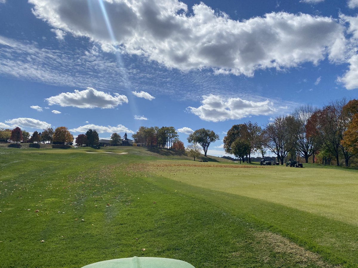 Dear wind, please stop blowing leaves back on the fairways we just cleaned. Thanks