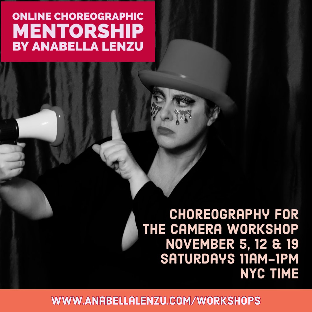 anabellalenzu's tweet photo. How do you make dances for the screen?
How do you record dance on camera?
Join me in November via ZOOM!
#danceonscreen
#screendance
#dancefilms
#danceoncamera
https://t.co/hCsd8gdxiP https://t.co/m7vgJg3RYu