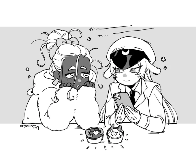 @PCS_TL これはまだ外見設定がふわふわしていた頃の落書き 