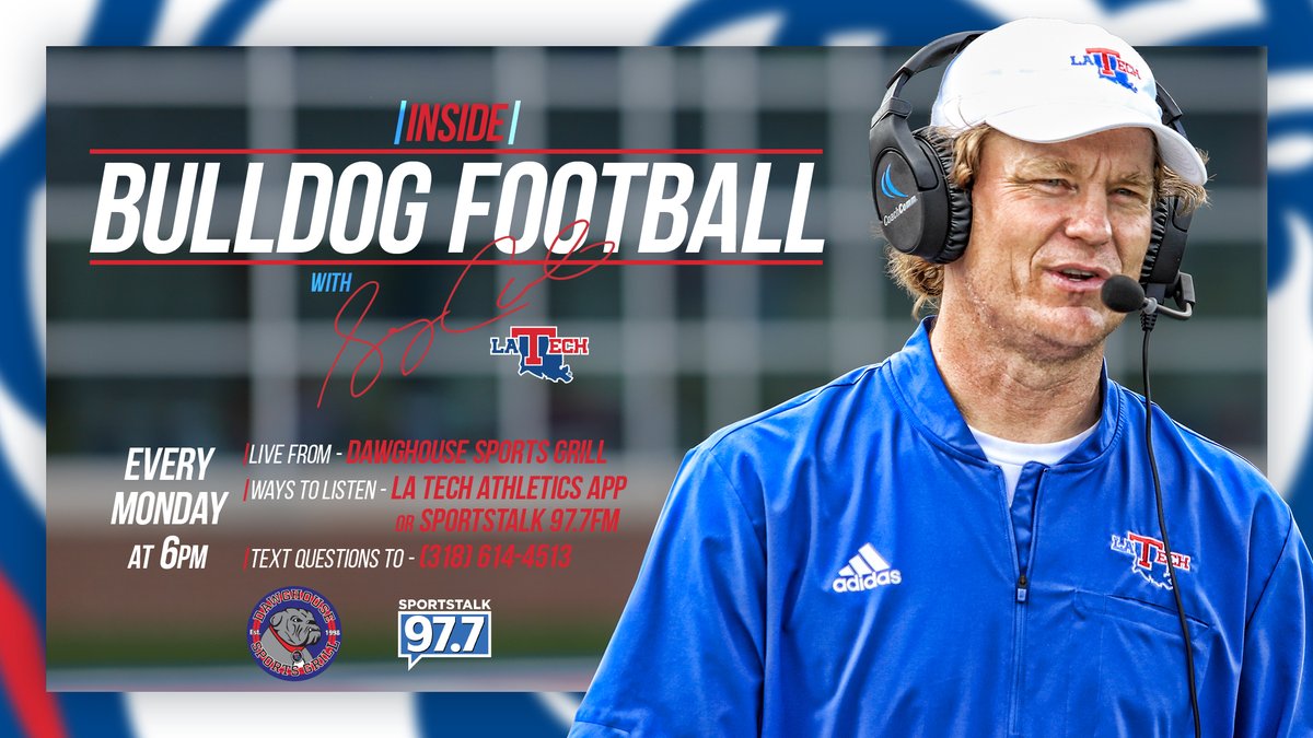 Join us tonight at Dawghouse for the Inside Bulldog Football radio show with Sonny Cumbie as we preview our matchup with Rice. ⏰ 6 p.m. 📻 Sports Talk 97.7 FM #EverLoyalBe