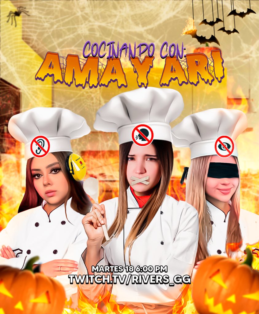 el día de MAÑANA vamos a estar cocinando platillos y postres de halloween con ama y ari con una dinamica curiosa, se las explico alrato 🎃👻