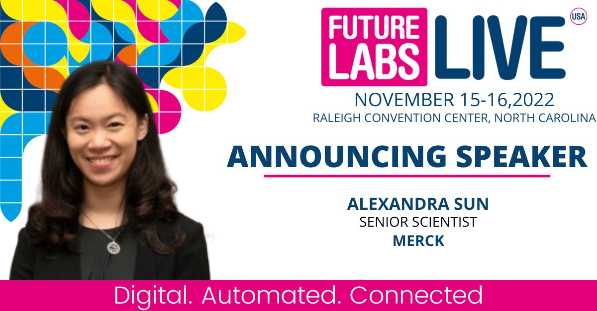 FutureLabs_USA's tweet image. Excited to announce @AlexandraCSun, Senior Scientist at @Merck has signed on as a speaker for Future Labs Live USA 2022!

Join Alexandra at Future Labs Live USA, November 15th-16th, 2022 at the Raleigh Convention Center, NC.

Register Today: bit.ly/3oNVxCY