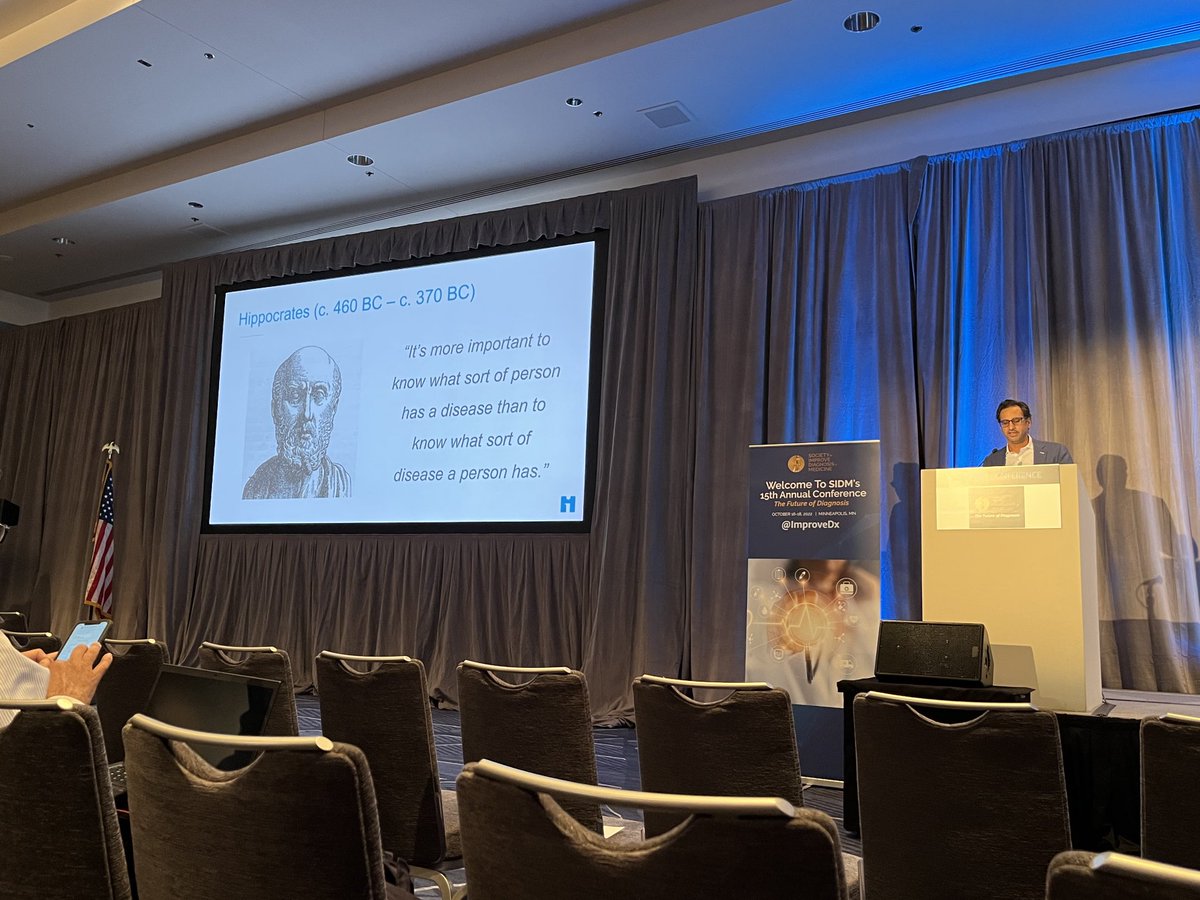 Kedar Mate of IHI @ SIDM meeting - it’s not enough to diagnose the disease… you need to understand the patient’s predicament. #sidm2022