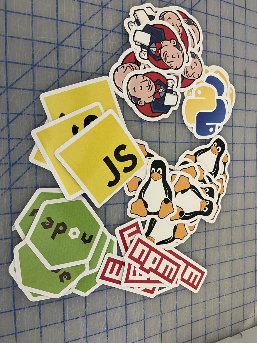 stickrjam's tweet photo. Tech stickers . #Stickers #tech #promo #promotional #javascript #jenkins #Python #linux #nodejs https://t.co/nob693vDce