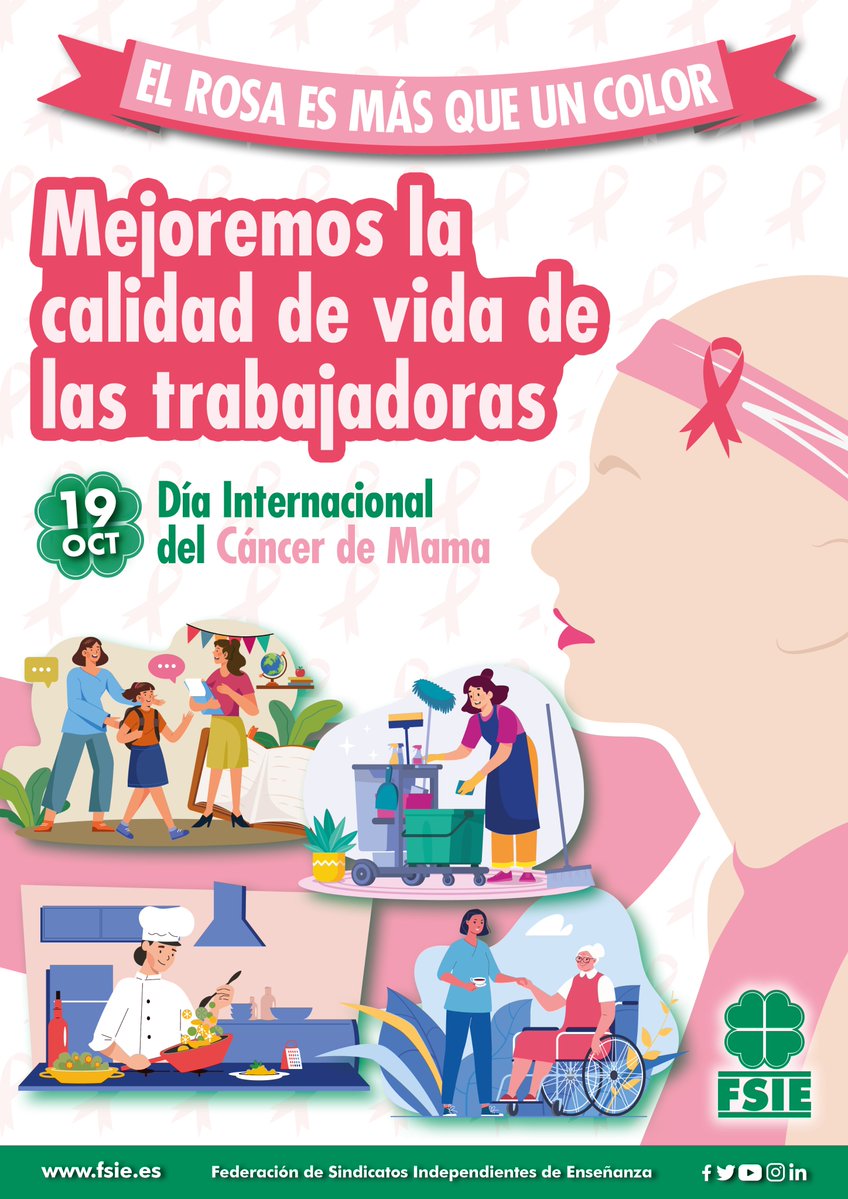fsie_nacional's tweet photo. 🎗En FSIE solicitamos a las Administraciones Públicas y organizaciones empresariales que mejoren la calidad de trabajo y de vida de las #trabajadoras en el #DiaInternacionalDeLaLuchaContraElCancer 🎗https://t.co/fwDCXBCC4v https://t.co/w9CJdS5gdi