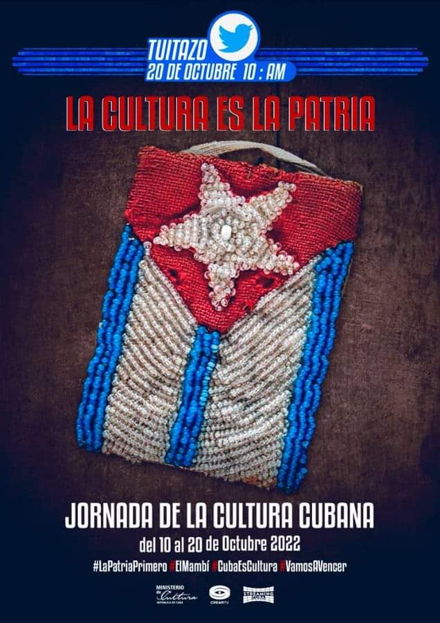 La cultura cubana es la espada y escudo de nuestra nación.
<a href="/DrRobertoMOjeda/">Dr. Roberto Morales Ojeda</a> <a href="/JosefaMigdalia/">Migdalia Josefa Barreiro Cisneros</a> <a href="/UlisesGuilarte/">Ulises Guilarte de Nacimiento</a> <a href="/Fernand64249833/">Fernando Rodríguez Rosales</a> <a href="/NioverHidalgo/">Dr.Niover Antonio Hidalgo APS Minsap</a> <a href="/DiazCanelB/">Miguel Díaz-Canel Bermúdez</a>