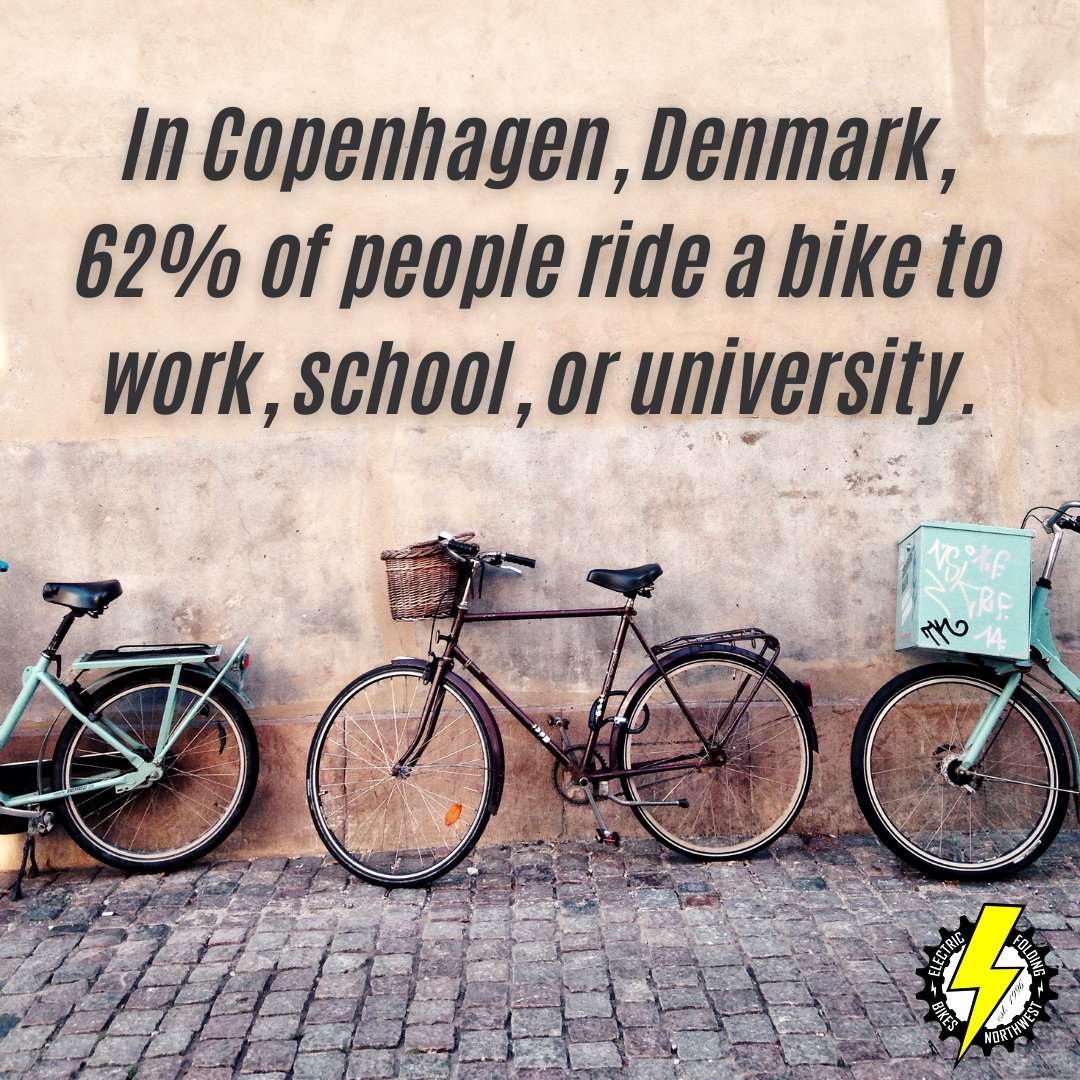 A government survey in Copenhagen also found that 49% of people said that their main reason for cycling was because it was faster.  

#bikeshop #cycling #electricbike #foldingbike #ebike #biking #didyouknow #dyk #funfact #goforaride