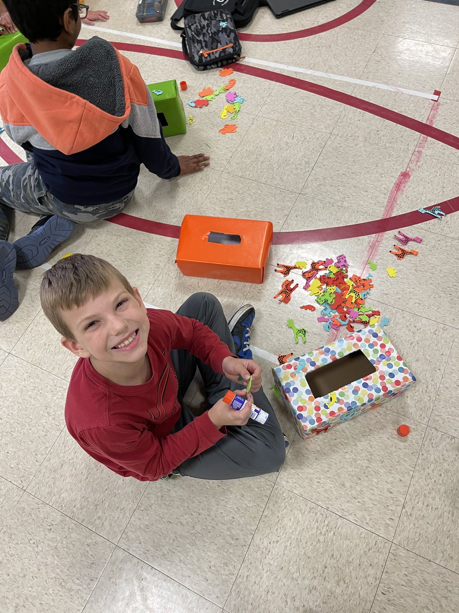 MsSpiwak's tweet photo. Fairview student ambassador’s created the idea to make “what I wish my teacher knew” boxes for each homeroom teacher in honor of Anti-bullying month! They are working hard to cover and decorate each box! We can’t wait to pass them out to homeroom teachers! #weare54 @MissDucey https://t.co/tepcklMZpp