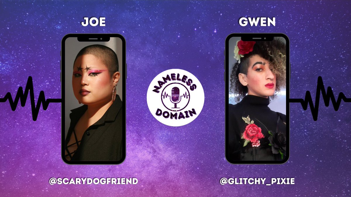 NamelessDomain's tweet photo. But who’s behind the curtain now? The Nameless Domain is comprised of several talented creators, but the two within the social media trenchcoat are @scarydogfriend and @glitchy_pixie! We will be handling communications via social media in addition to production management. https://t.co/tiPnaOQYUb