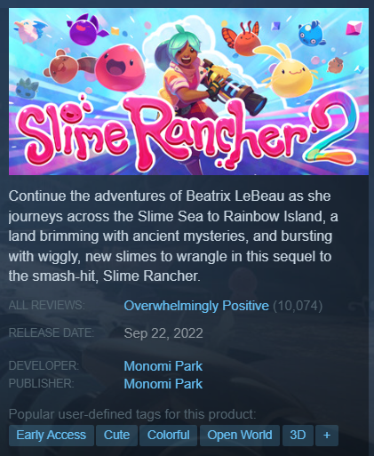 Slime Rancher 2 (PC) Steam Key GLOBAL