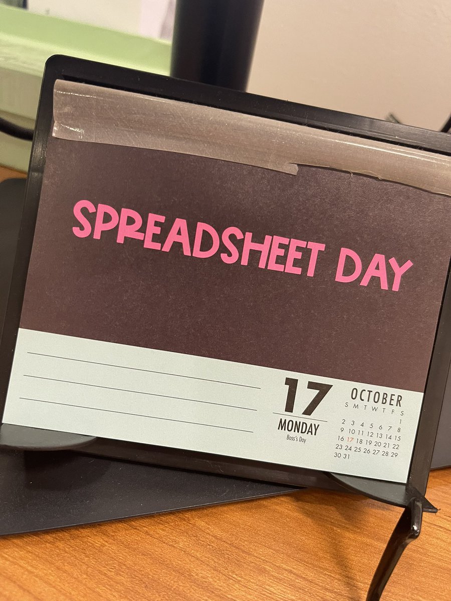 denacoduri's tweet photo. Happy Spreadsheet Day to the data fam 🤓 

“Spreadsheet Day commemorates the date that VisiCalc, the first spreadsheet program for personal computers, was released – October 17th, 1979.”

 #data #excel #spreadsheets #dataanalyst https://t.co/LuWZGRLvMM