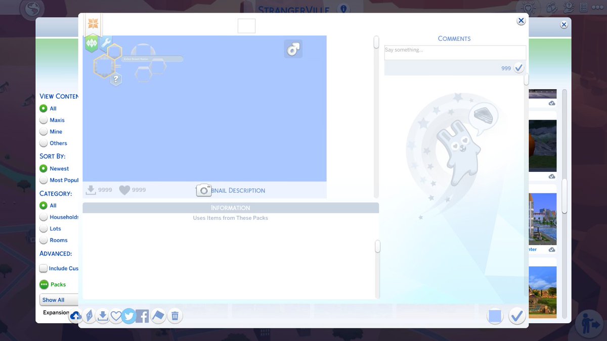 Jenkeball's tweet photo. Uh..No..What!? What is this!? Just trying to get my own builds and some others back in my game and the Sims 4 gallery is funking out!
#TheSims4 #Sims4 #TheSims #Sims #Sims4glitch #Sims4bug #Sims4Gallery https://t.co/goPaVVEoGP