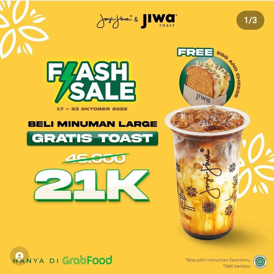 SiePalingPromo's tweet photo. 📌 PROMO GRAB JANJI JIWA
Berlaku dari tanggal 17 - 23 Oktober hanya di grabfood https://t.co/VW4TyNVxX7