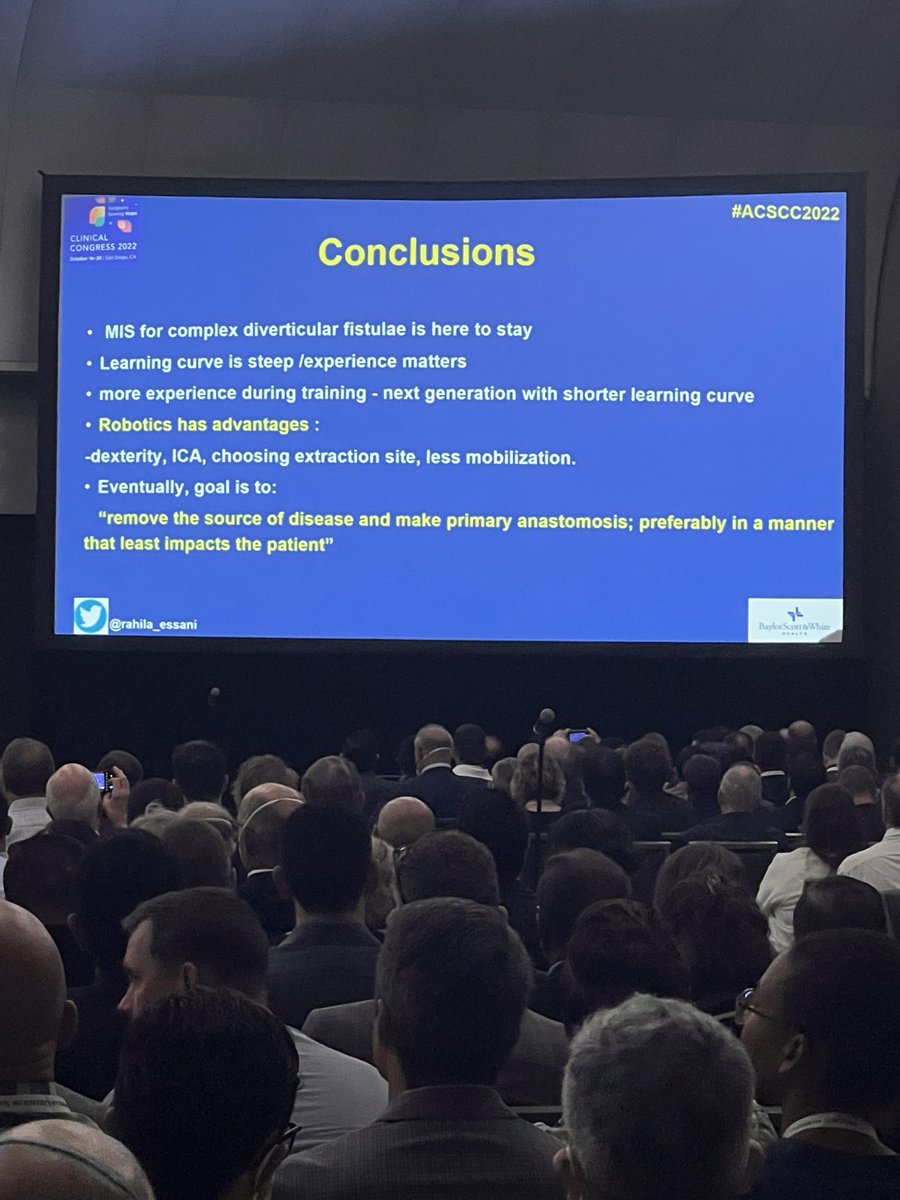 ila_sethi1's tweet photo. Great discussion of MIS approaches for diverticular fistulas by @rahila_essani at #ASCCC22 https://t.co/zBq8fCQBhk