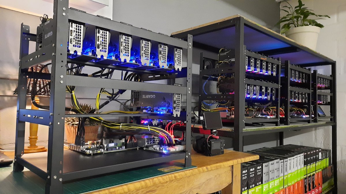 I just commissioned my new RTX 3070 rig.. Efficiency is definitely my #1 priority!!!

Now it has only 7 GPUs, but will be expanded to 12 GPUs in the near future.

Guess what it is currently mining?

Full build video to follow soon on YT...

$flux <a href="/RunOnFlux/">Flux I Decentralized Cloud</a> #threefoxco