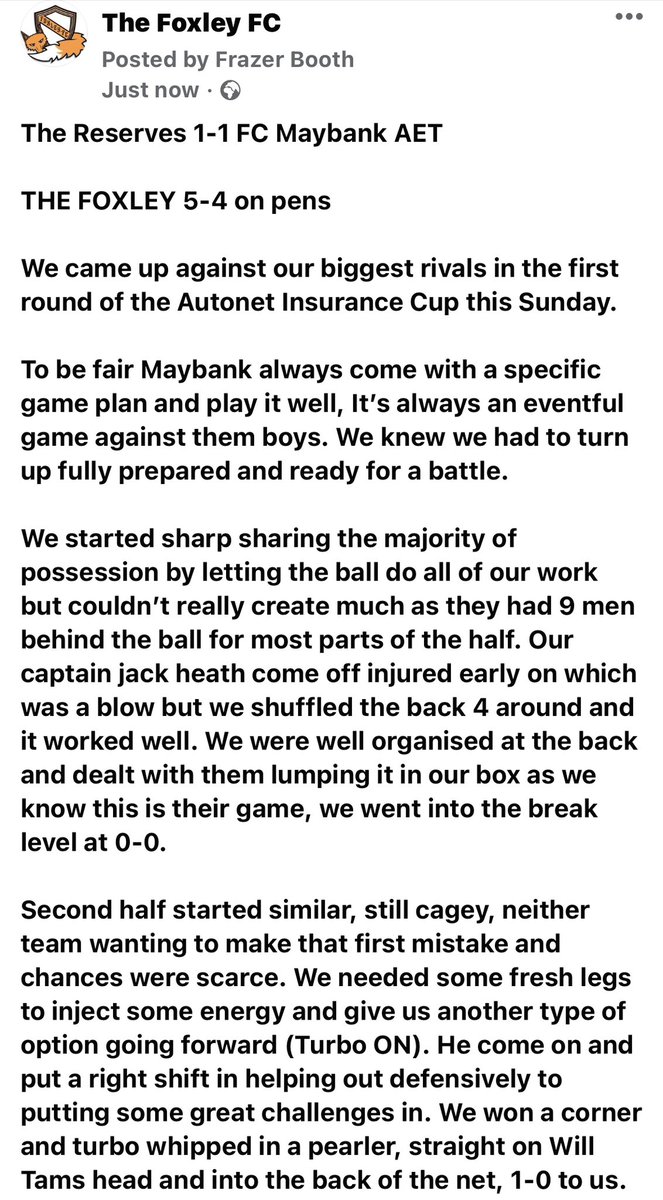 The Foxley FC tweet media