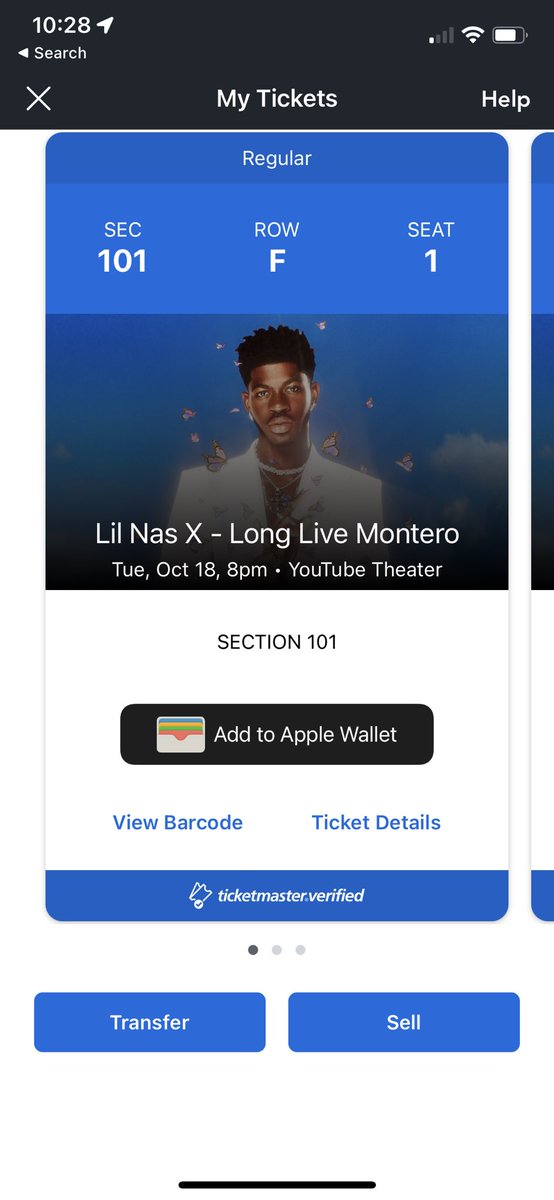 hi y’all! selling a ticket to lil nas x at the LA show on 10/18. DM if interested!! #lilnasx #montero #longlivemontero