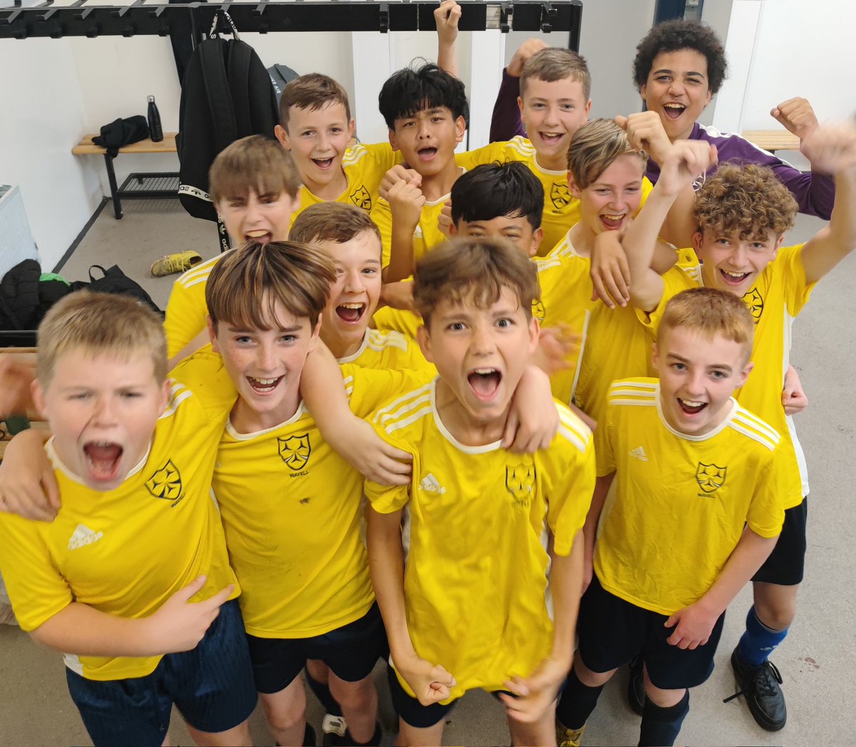 Wavell_PE's tweet photo. The face you pull when you battle to a 1-0 win- in extra time- in the Yr8 County Cup! Max's effort was saved by the GK but he was the quickest to react &amp; bury it in the bottom corner. A massive win &amp; well deserved after testing their GK on numerous occasions. To the next round! https://t.co/BZnnPfOdYm