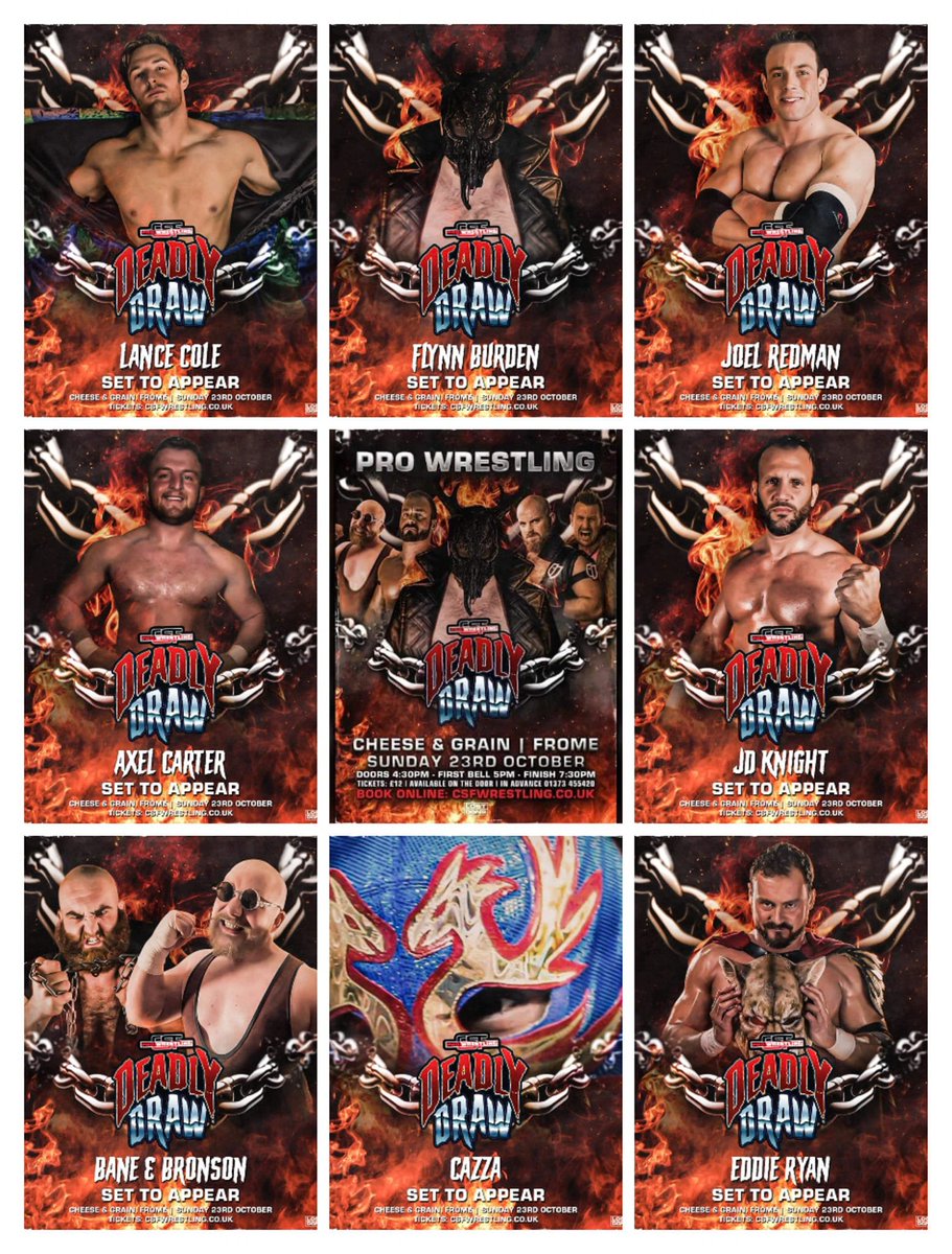 jon422002's tweet photo. #UpcomingShow #WrestlingShow
@CSFWrestling Sun 23rd Oct 2022 at #CheeseAndGrain #Frome #Somerset
Buy Tickets - https://t.co/KBP7QlA75Q
Show Preview #Blog - https://t.co/zs7eAkNWph
#CSF #CSFwrestling #Wrestling #ProWrestling #WhatsOn #WhatsOnFrome #WhatsOnWeekend #FromeEvent https://t.co/NULj4TF2cr
