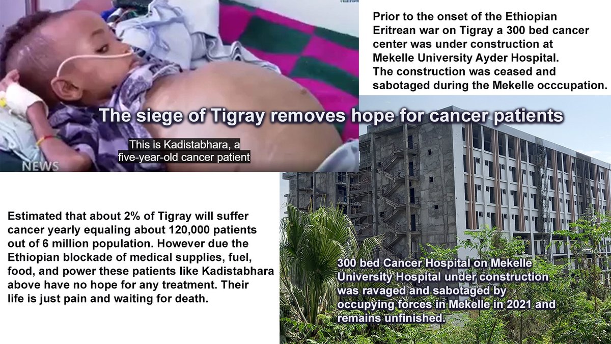 TonyMaganaNS's tweet photo. #TigrayCancer specialist from tertiary #AyderHospital reports the complete disruption of care caused by the #TigraySiege and war by #Ethiopia and #Eritrea dashing hopes of thousands of patients https://t.co/CLX7UJ6GVB https://t.co/HchxZpE260