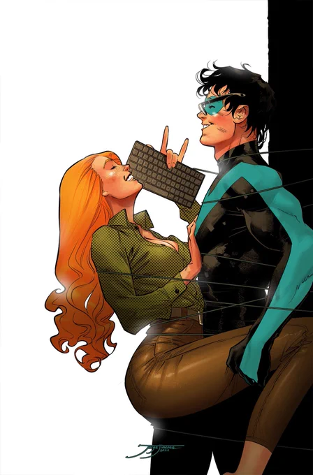 And YES.. The point was to have them trolling Batman and Cats in my old cover of Batman :P Hmm, I'm thinking of making a collection of this stuff, maybe! haha #nightwing #100 #batman   