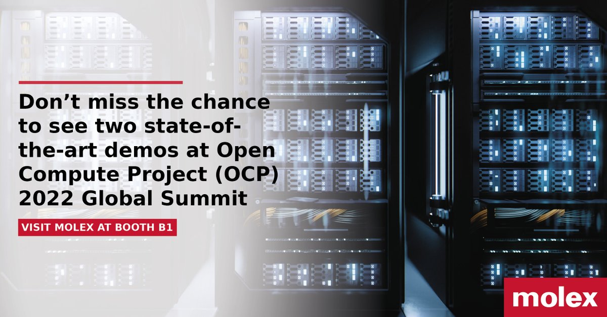 Be the first to experience next-generation data center solutions at the OCP Global Summit 2022! Our Booth #B1 will feature a custom ORV3 rack with IT Gear, powershelf and busbars as well as a Blackstone switch with AEC cables, powered by <a href="/ConnectBroadcom/">Connected by Broadcom</a>.

bit.ly/3MzXIoh