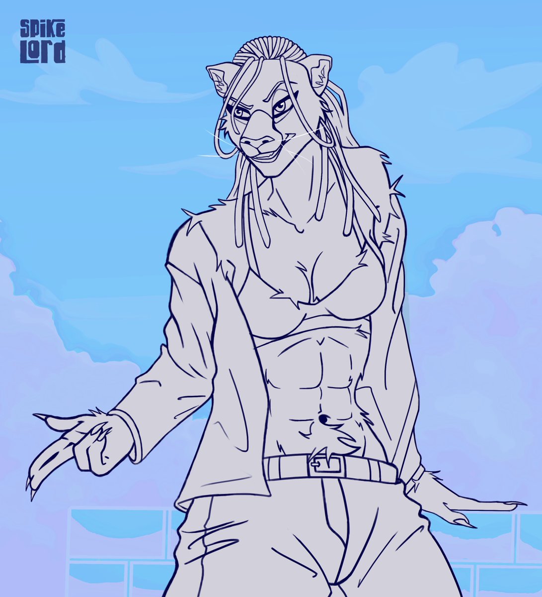 spikelordp's tweet photo. What's up?  #WIP #furryart https://t.co/TV22P9F3BN