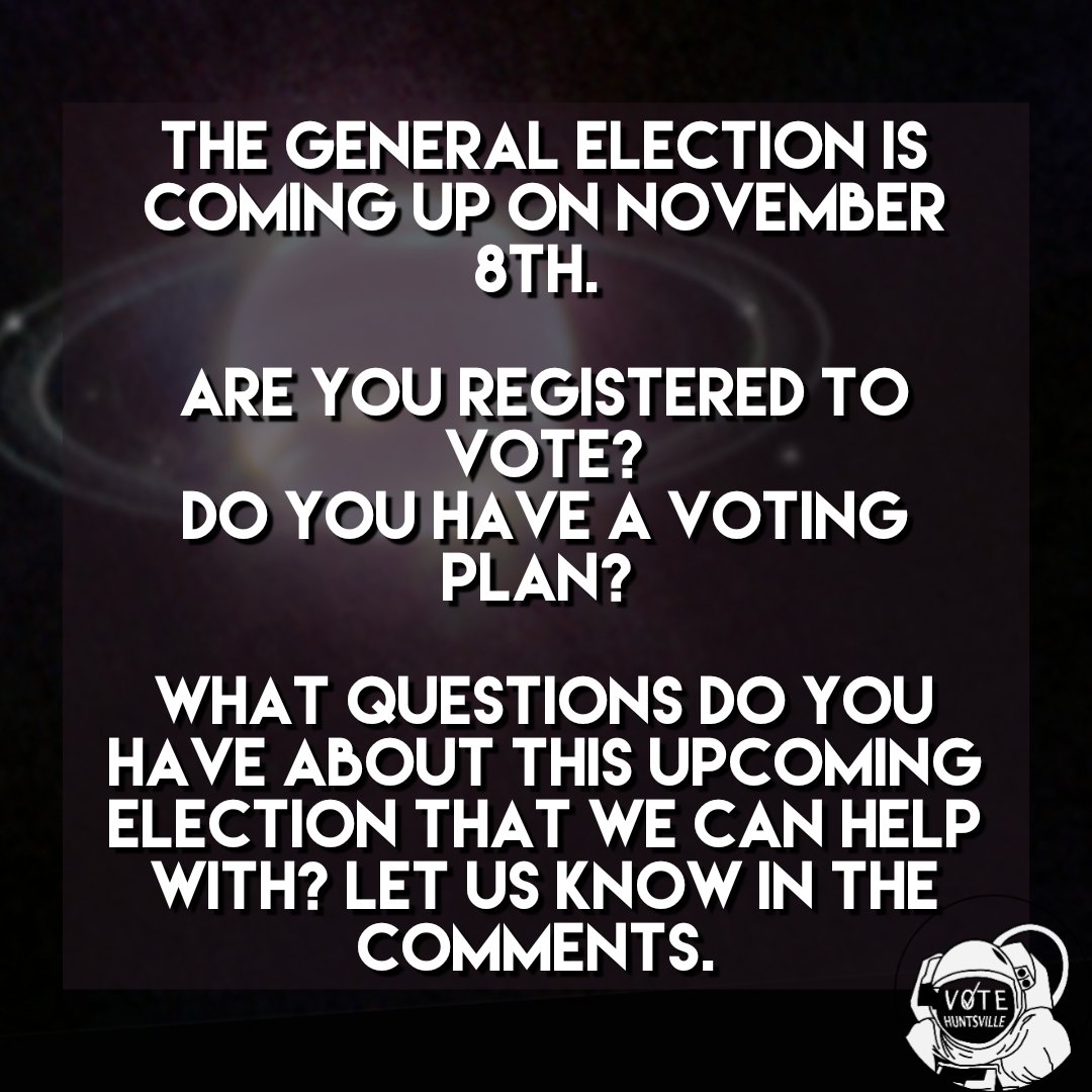 VoteHuntsville's tweet photo. Double check your registration status today!! People get labeled "inactive" and kicked off the voter rolls. Check to make sure you are still "active" and make a voting plan today! https://t.co/v3yoG4sF94
