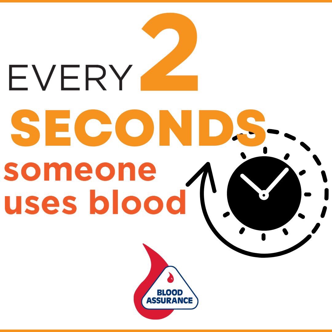 Did you know that every two seconds someone uses blood?🩸That is why we are constantly in need of donors to come in regularly & give. If you haven’t given in a while, please be someone’s hero today. Schedule or walk in to donate now. 🔗bloodassurance.org/schedule 📞800-962-0628