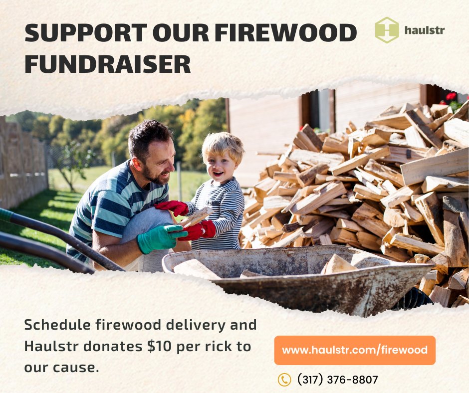 Excited for the fall season? So are we! Our partner, Haulstr, is offering a firewood delivery service. For each firewood delivery order, they will donate $10 / rick back Joy's House!

Join us in our Wood for Good fundraiser and order today: haulstr.com/joyshouse/