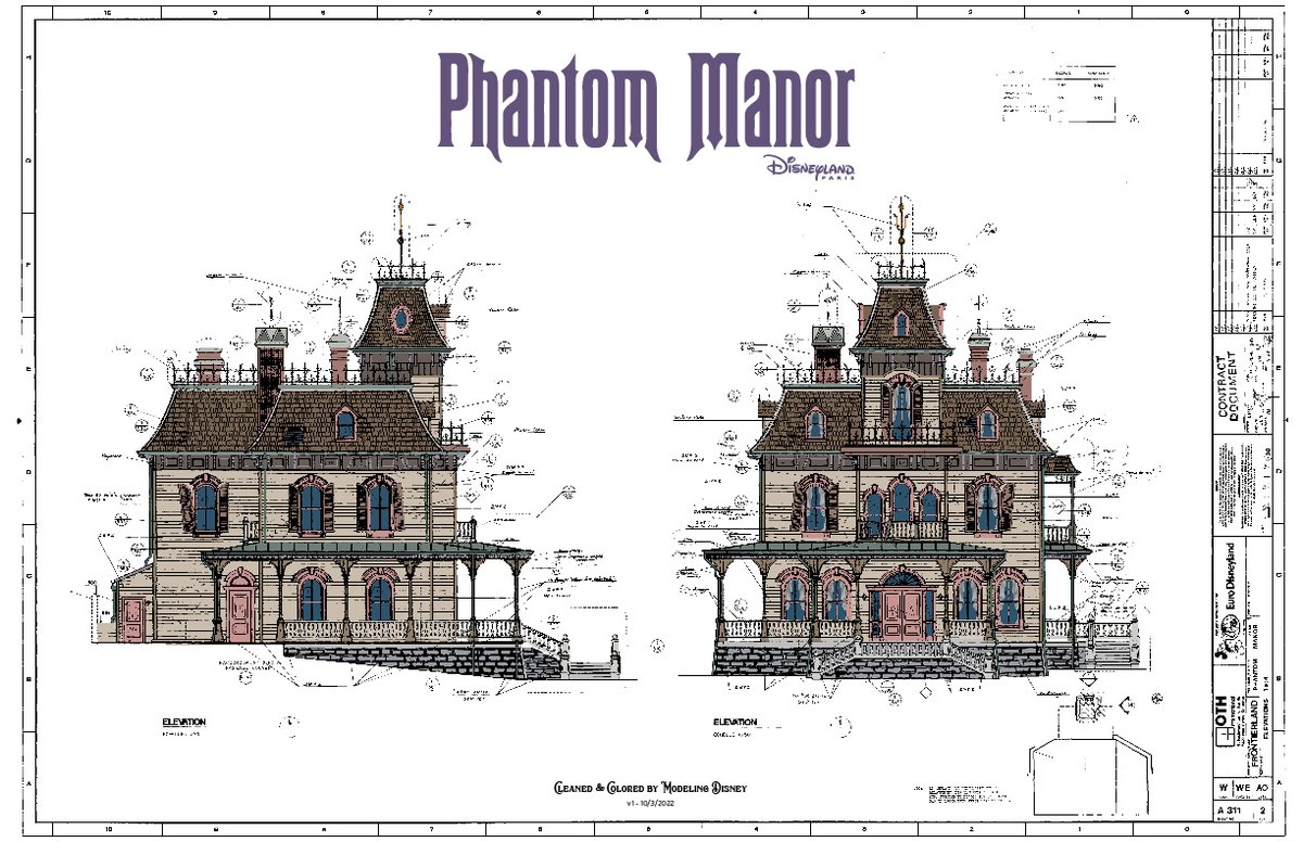 Aaaand...done! Phantom Manor in three style options. Now to create a 3D model ;)