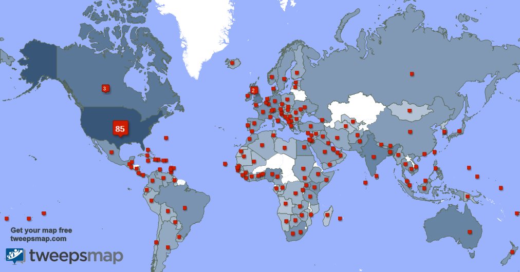 Special thank you to my 23 new followers from Germany, and more last week. tweepsmap.com/!Augustus709