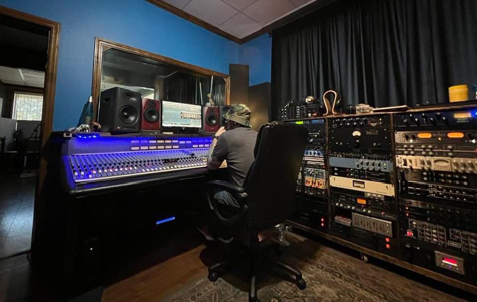 Asylum Digital Recording Studios today mixing down.