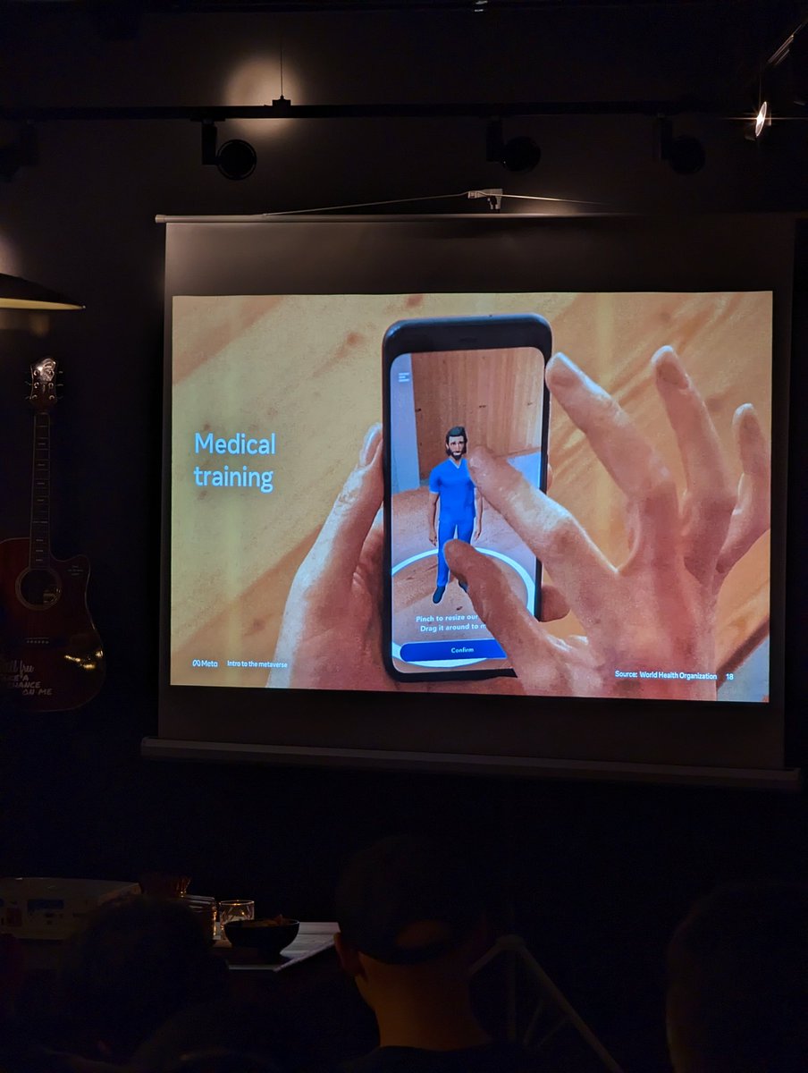 Meta_Monday's tweet photo. Frank from @Meta sharing super interesting projects from the #healthcare sector #Metaverse #MetaverseMonday https://t.co/xowjbHRqw4