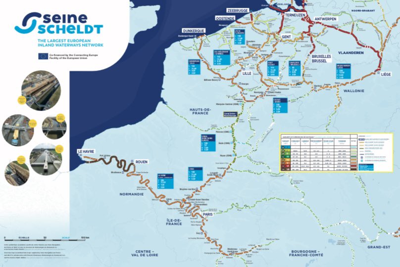 L'<a href="/UEFrance/">Commission européenne 🇪🇺</a> l'avait annoncé en juin, le cofinancement d'une nouvelle phase du réseau Seine Escaut à hauteur de 276M€ est désormais signé ! 
Ces 1100km contribuent au développement du réseau fluvial à grand gabarit en France et au niveau européen.
#GrantAgreement #SeineEscaut