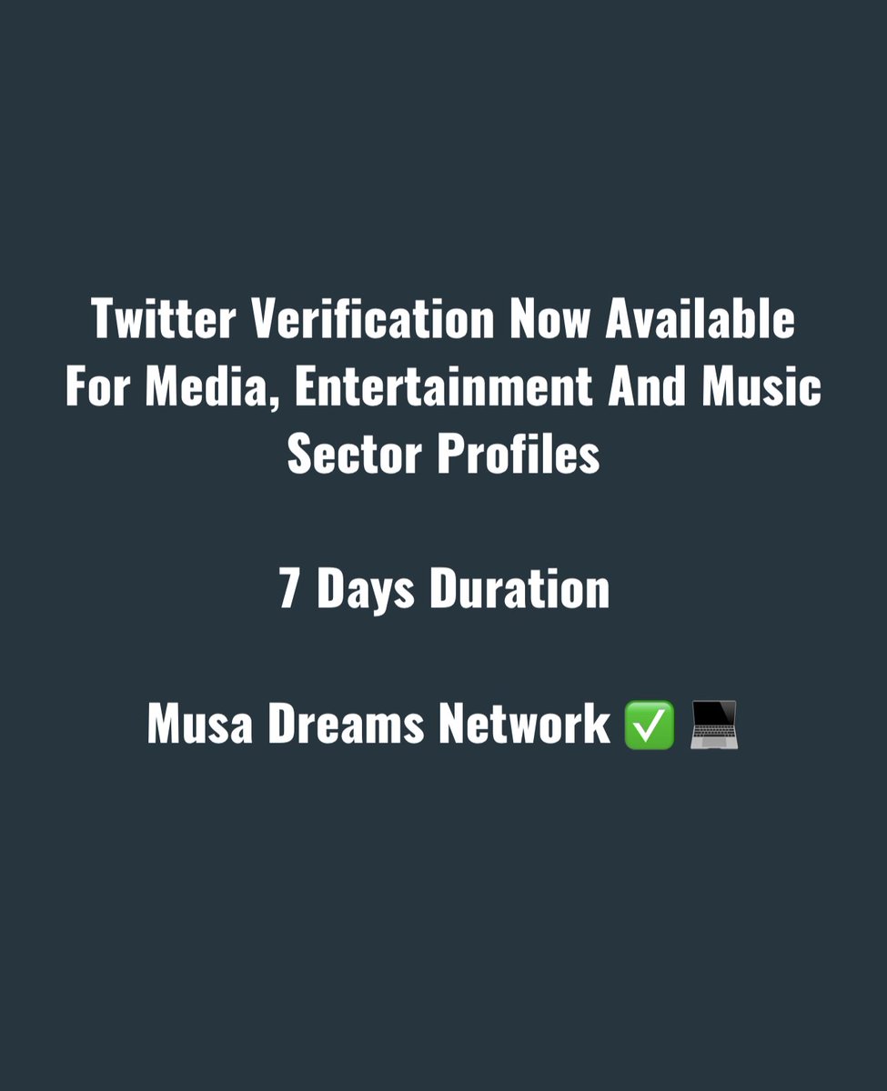 Musa_Dreams's tweet photo. Twitter Verification Plug, Send DM ✅ https://t.co/bpOnwtNeYW